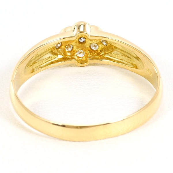 K18 18金 YG イエローゴールド リング 指輪 24号 ダイヤ ジュエリー 中古 K18 18金 YG イエローゴールド リング 指輪 24号 ダイヤ ジュエリー 中古