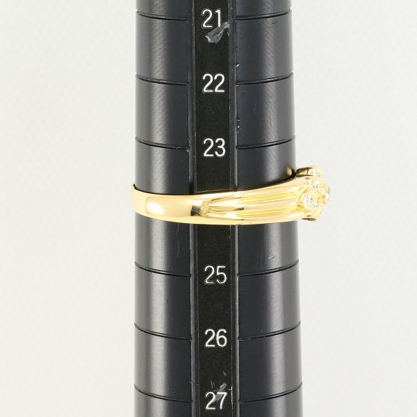 K18 18金 YG イエローゴールド リング 指輪 24号 ダイヤ ジュエリー 中古 K18 18金 YG イエローゴールド リング 指輪 24号 ダイヤ ジュエリー 中古