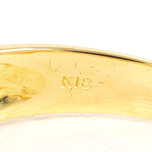 K18 18金 YG イエローゴールド リング 指輪 24号 ダイヤ ジュエリー 中古 K18 18金 YG イエローゴールド リング 指輪 24号 ダイヤ ジュエリー 中古