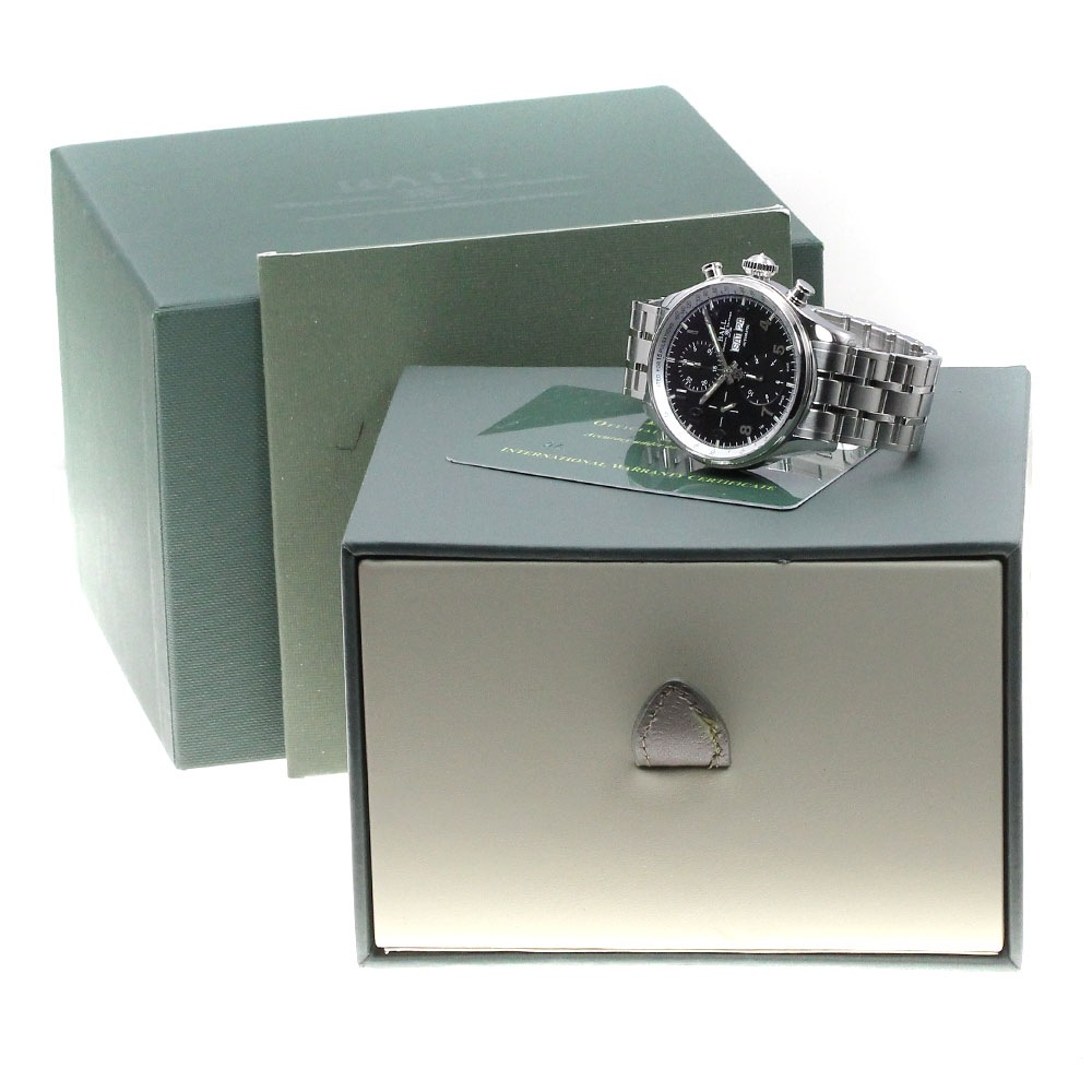 ボールウォッチ BALLWATCH CM3038C-SJ-BK トレインマスター パルスメーターII クロノグラフ 自動巻き メンズ 良品 箱・保証書付き_832398【中古】