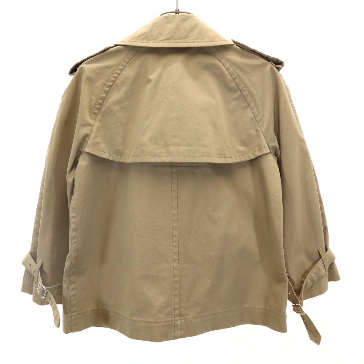 tricot COMME des GARCONS トリコットコムデギャルソン 2009年 日本製 7分袖 ショート トレンチコート M ベージュ レディース 古着 tricot COMME des GARCONS トリコットコムデギャルソン 2009年 日本製 7分袖 ショート トレンチコート M ベージュ レディース 古着