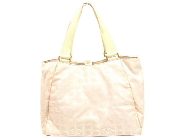 シャネル CHANEL トートバッグ ワンショルダー レディース ニュートラベルライン ピンク×ホワイト キャンバス×レザー 人気 セール 【中古】 T442 . シャネル CHANEL トートバッグ ワンショルダー レディース ニュートラベルライン ピンク×ホワイト キャンバス×レザー 人気 セール 【中古】 T442 .