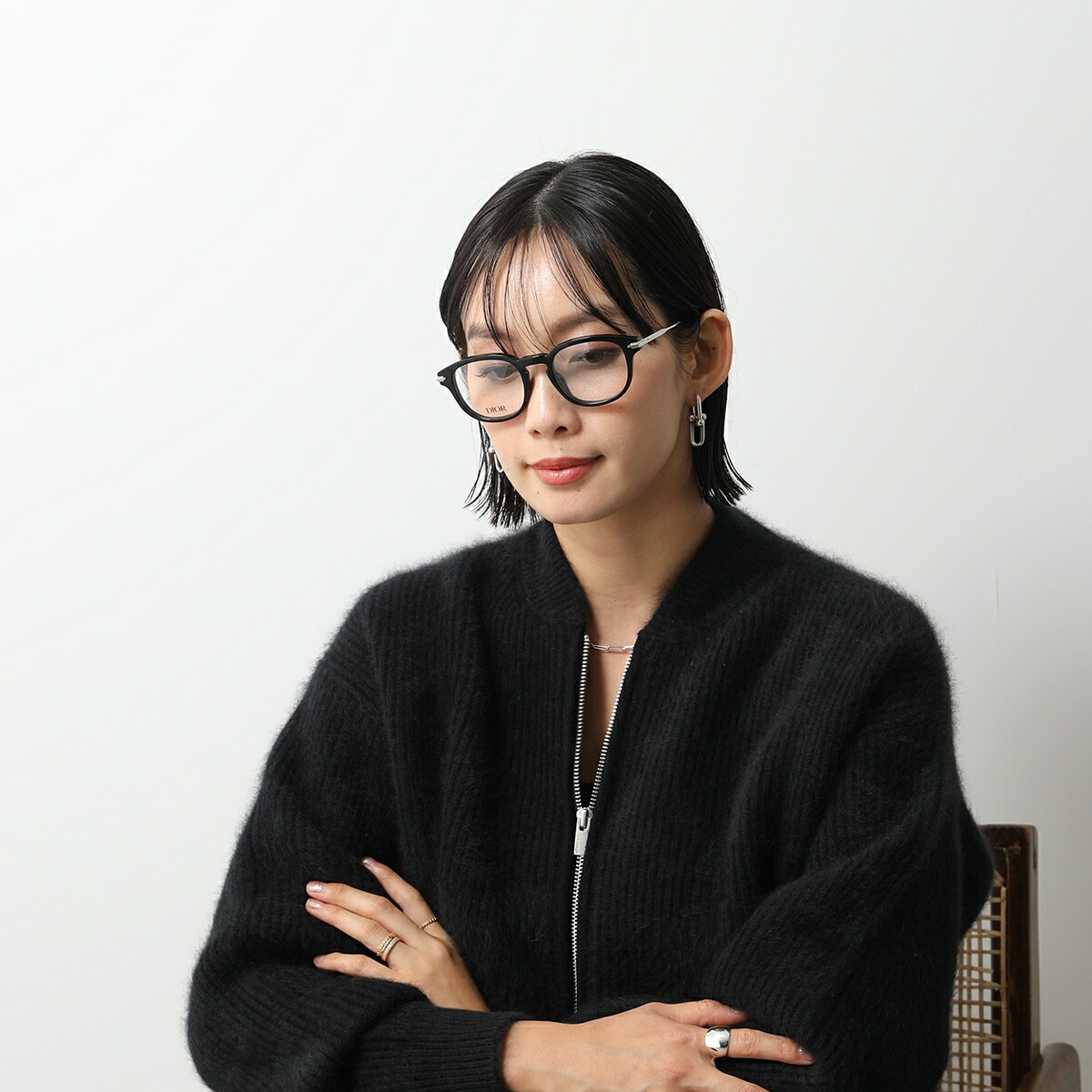 Dior ディオール メガネ DiorBlacksuitO R21 1300 2200 DM50030I 001 056 レディース ウェリントン型 めがね 眼鏡 アイウェア カラー2色