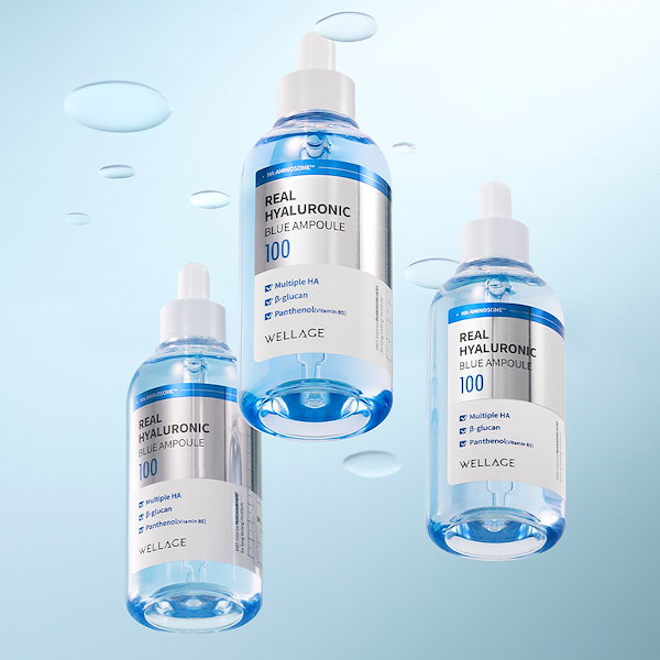 WELLAGE リアルヒアルロニック ブルーアンプル100ml+75ml SET 2本セット】wellageリアルヒアルロニックブルーアンプル(100ml×2