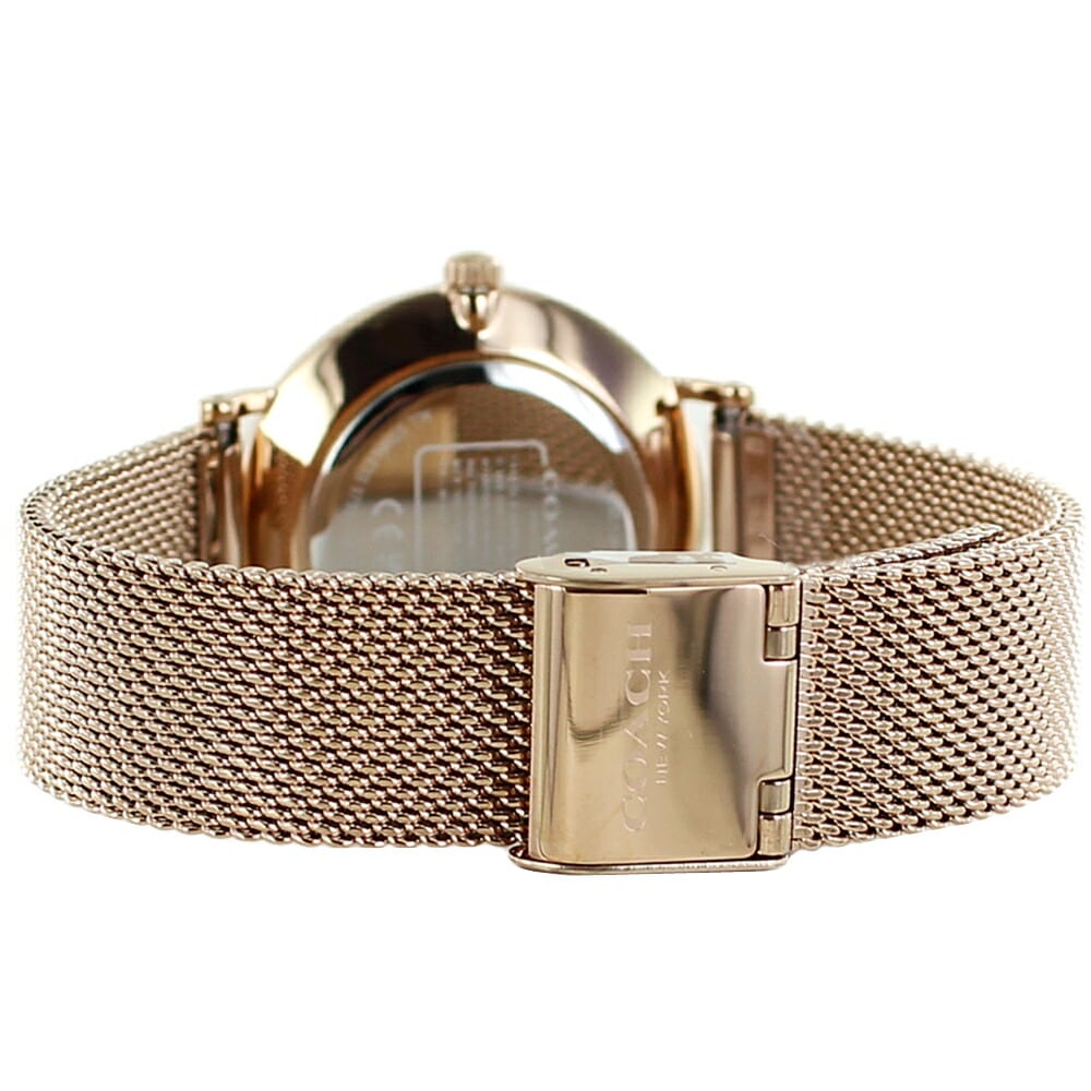 COACH コーチ 時計 レディース 腕時計 手表 PERRY ホワイト ピンクゴールド こーち 可愛い 小さめ メッシュ 14503425 誕生日プレゼント クリスマス プレゼント