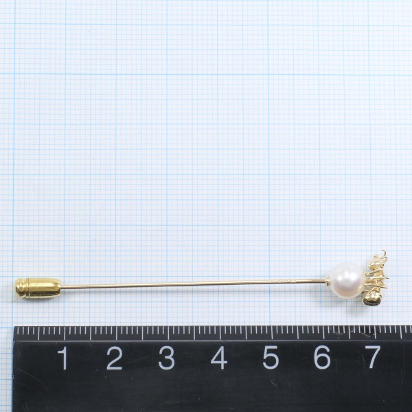 ミキモト K14YG 合金 ピンブローチ パール(真珠) 総重量約2.7g ジュエリー 中古 ミキモト K14YG 合金 ピンブローチ パール(真珠) 総重量約2.7g ジュエリー 中古