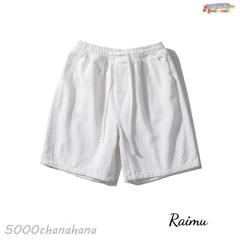 ビッグサイズ 薄手 無地 ストリート系 ユーズド 通気性 ストレッチ ジーンズ デニムパンツ ゆったり [期間限定30%値下げ]ハーフパンツ デニム短パン 夏満2件で20O円引き メンズ