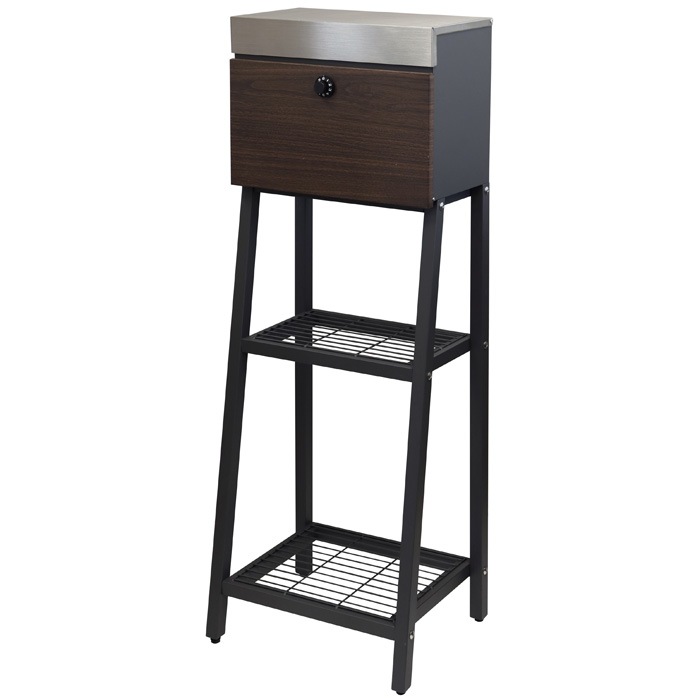 郵便ポスト スタンドポスト Lexi レクシー SDM-049 ダークグレー/ブラウン木目 郵便ポスト スタンドポスト Lexi レクシー SDM-049 ダークグレー/ブラウン木目