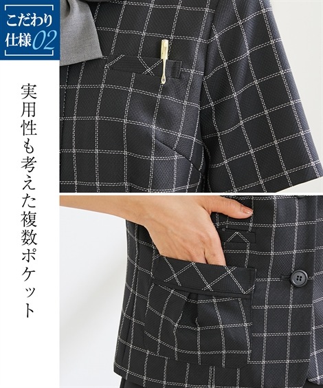 ワンピーススーツ 事務服会社制服 取り外しリボン付オーバーブラウス 接触冷感吸汗速乾消臭テープ付