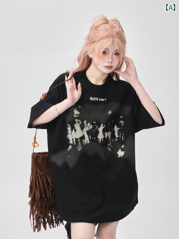 Tシャツ　レディース　かわいい WE 11 DONE 夏 ラブ フロッキング レター 半袖 Tシャツ 男女兼用 カップル
