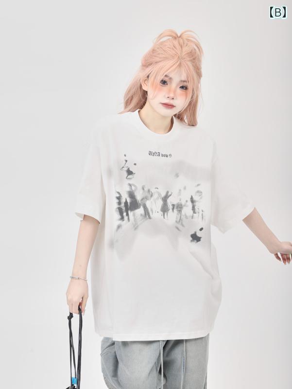 Tシャツ　レディース　かわいい WE 11 DONE 夏 ラブ フロッキング レター 半袖 Tシャツ 男女兼用 カップル