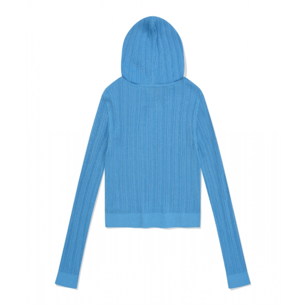 COVERNAT 女性用シアーパーカーニットブルー COVERNAT 女性用シアーパーカーニットブルー