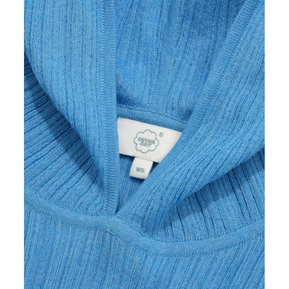 COVERNAT 女性用シアーパーカーニットブルー COVERNAT 女性用シアーパーカーニットブルー