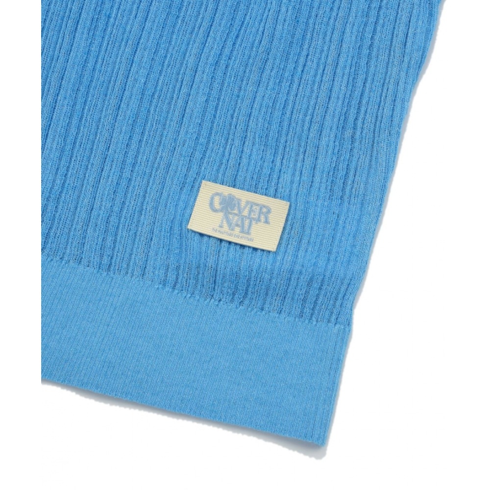 COVERNAT 女性用シアーパーカーニットブルー COVERNAT 女性用シアーパーカーニットブルー