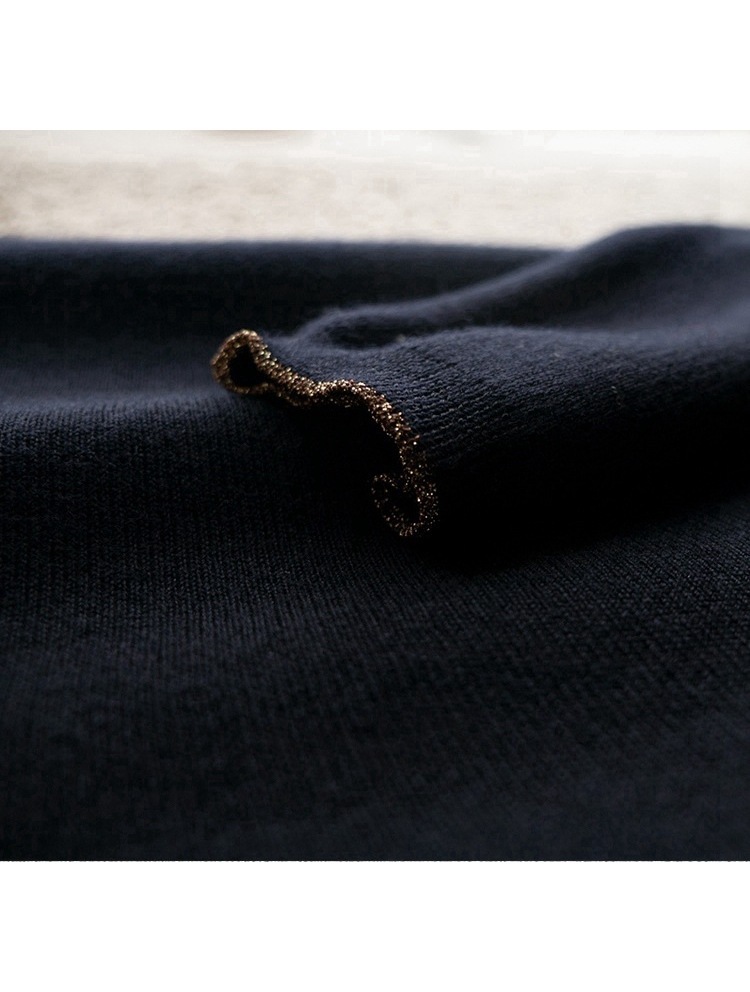 フェミニン ニットワンピース 膝丈 ひざ丈 長袖 ラウンドネック ゴールドボタン セミフレア 切り替えデザイン ニット 可愛い きれいめ シンプル 上品 おしゃれ レトロ 女子 フェミニン ニットワンピース 膝丈 ひざ丈 長袖 ラウンドネック ゴールドボタン セミフレア 切り替えデザイン ニット 可愛い きれいめ シンプル 上品 おしゃれ レトロ 女子