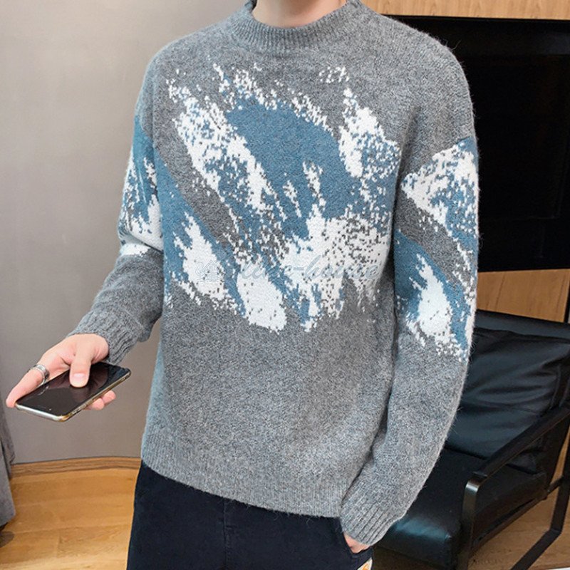 ニットセーター メンズ ニット長袖 Sale 58 Off クルーネック 防寒 あったか おしゃれ 編み 冬服 秋冬 セー