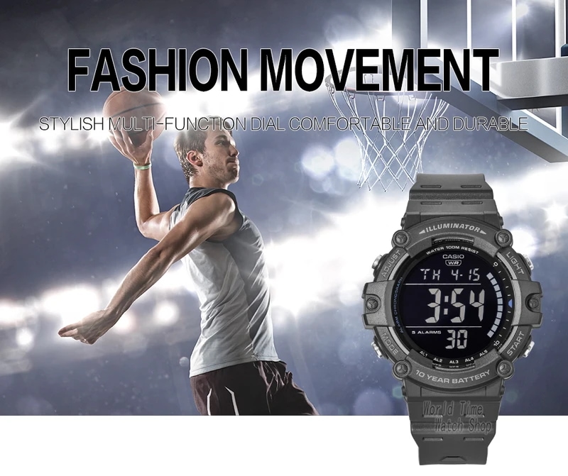 カシオ-メンズデジタルウォッチ,100m防水,クォーツ,電気ミリタリーウォッチ,AE-1500WH-8B カシオ-メンズデジタルウォッチ,100m防水,クォーツ,電気ミリタリーウォッチ,AE-1500WH-8B