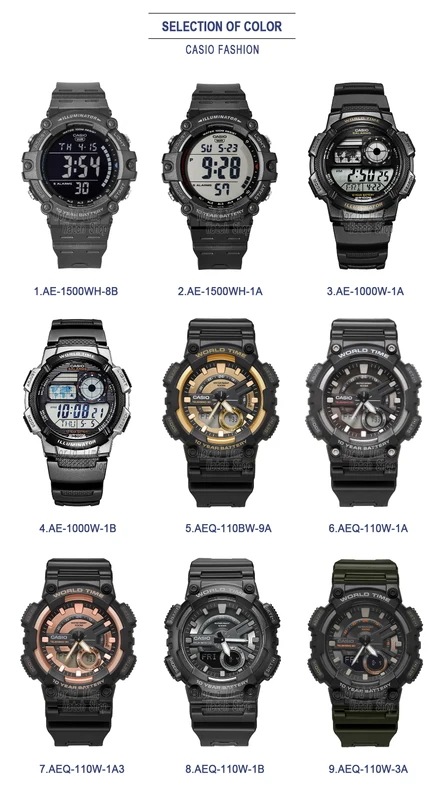 カシオ-メンズデジタルウォッチ,100m防水,クォーツ,電気ミリタリーウォッチ,AE-1500WH-8B カシオ-メンズデジタルウォッチ,100m防水,クォーツ,電気ミリタリーウォッチ,AE-1500WH-8B