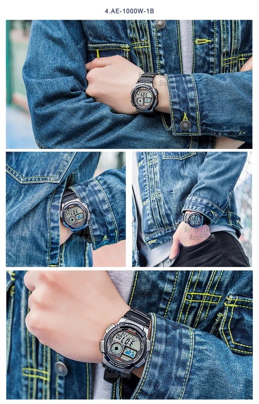 カシオ-メンズデジタルウォッチ,100m防水,クォーツ,電気ミリタリーウォッチ,AE-1500WH-8B カシオ-メンズデジタルウォッチ,100m防水,クォーツ,電気ミリタリーウォッチ,AE-1500WH-8B