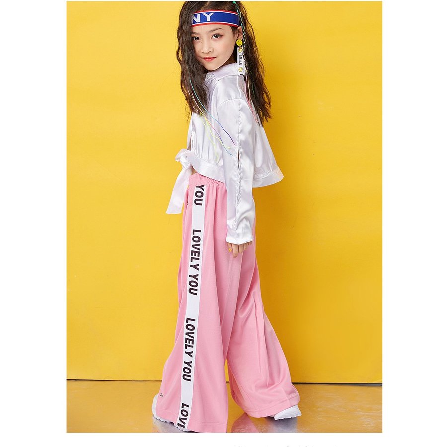 キッズダンス ダンス衣装 ヒップホップ ジャッズ 女の子供2点セット パンツ セットアップ ヘソ出し 白シャツ パンツ タンクトップ 長袖 ロングパンツ ジャッズ キッズダンス ダンス衣装 ヒップホップ ジャッズ 女の子供2点セット パンツ セットアップ ヘソ出し 白シャツ パンツ タンクトップ 長袖 ロングパンツ ジャッズ