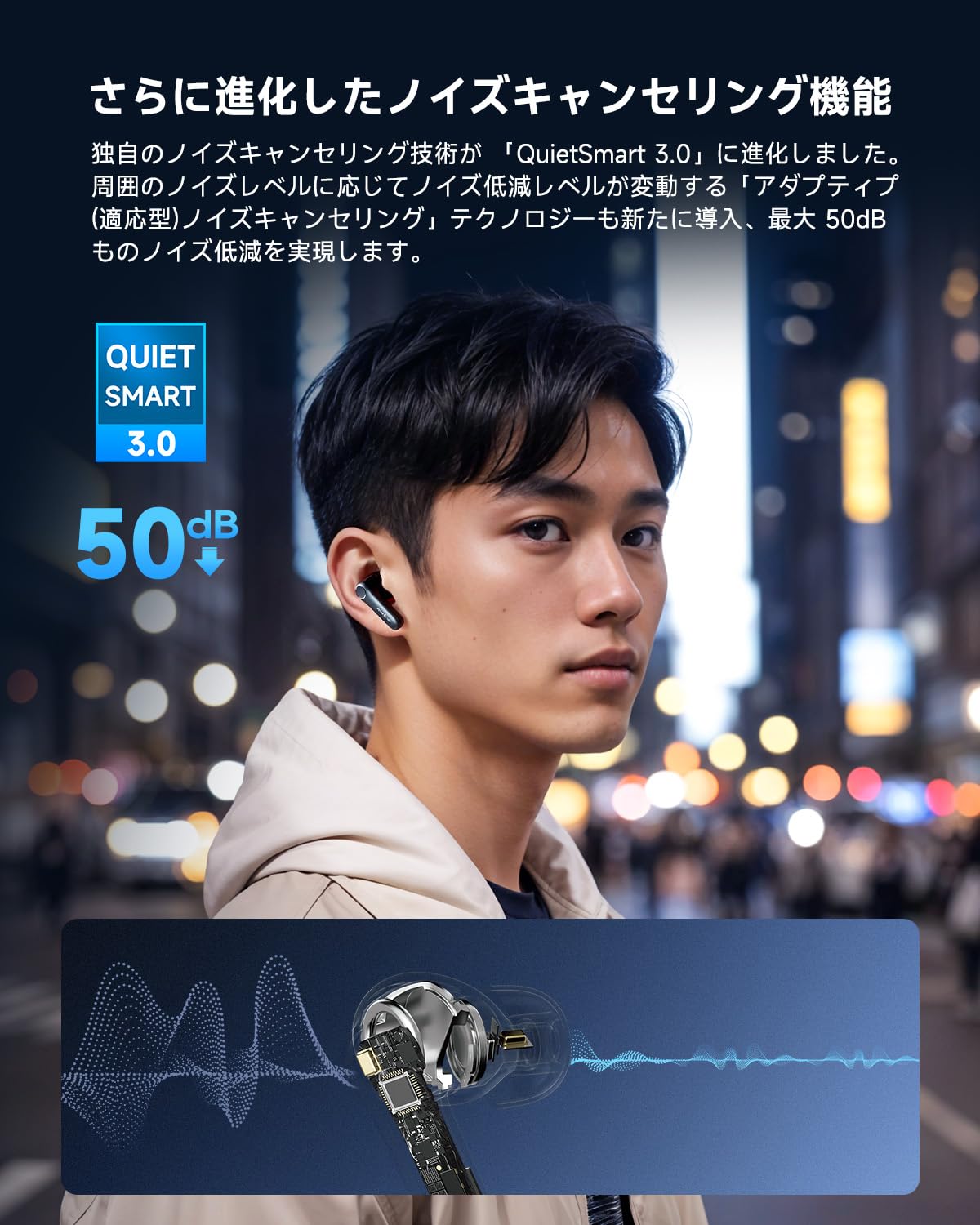 【VGP 2024 金賞】EarFun Air Pro 4 ワイヤレスイヤホン Bluetooth 5.4/50dBアダプティブ式 ハイブリッドANC/最先端チップ「QCC3091」aptX Loss 【VGP 2024 金賞】EarFun Air Pro 4 ワイヤレスイヤホン Bluetooth 5.4/50dBアダプティブ式 ハイブリッドANC/最先端チップ「QCC3091」aptX Loss
