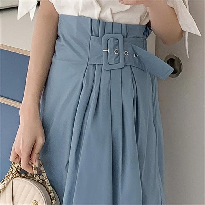 新作国産 お出かけや女子会にも ひざ下... : レディース服 夏 ベルト 低価大得価