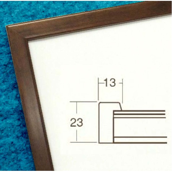 ( 角額 )木製正方額 350角 350×350mm ブラウン 壁掛けひも フレーム 額縁 額 ( 角額 )木製正方額 350角 350×350mm ブラウン 壁掛けひも フレーム 額縁 額
