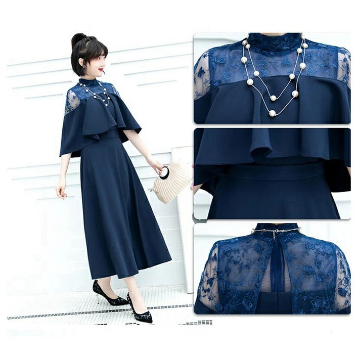 パーティードレス ロング 大きいサイズ 結婚式 ワンピース ロング丈 袖あり ドレス パーティドレス チュール 結婚式ドレス お呼ばれドレス フォーマル ハイネック レース&刺繍 4色 パーティードレス ロング 大きいサイズ 結婚式 ワンピース ロング丈 袖あり ドレス パーティドレス チュール 結婚式ドレス お呼ばれドレス フォーマル ハイネック レース&刺繍 4色