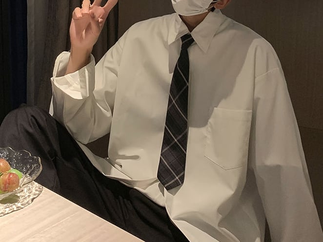 トップス 上着 人気 おすすめ おしゃれ お洒落 激安 安い プチプラ カジュアルシャツ 長袖 ロング レギュラーカラー オーバーサイズ ワイド ドロップショルダー ポケット 無地 sh01
