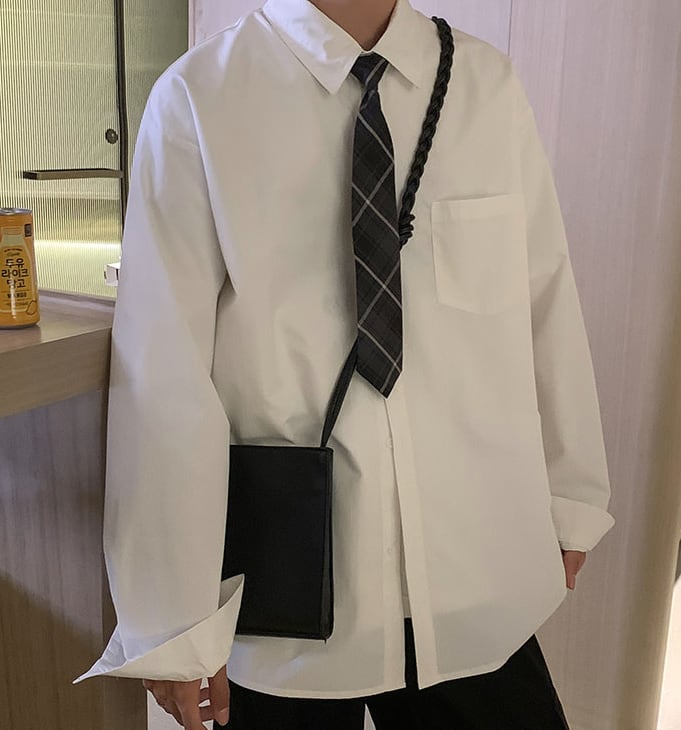 トップス 上着 人気 おすすめ おしゃれ お洒落 激安 安い プチプラ カジュアルシャツ 長袖 ロング レギュラーカラー オーバーサイズ ワイド ドロップショルダー ポケット 無地 sh01