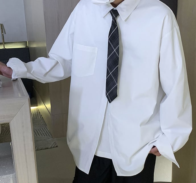 トップス 上着 人気 おすすめ おしゃれ お洒落 激安 安い プチプラ カジュアルシャツ 長袖 ロング レギュラーカラー オーバーサイズ ワイド ドロップショルダー ポケット 無地 sh01