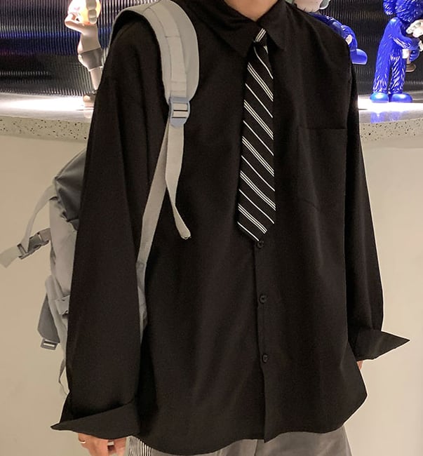 トップス 上着 人気 おすすめ おしゃれ お洒落 激安 安い プチプラ カジュアルシャツ 長袖 ロング レギュラーカラー オーバーサイズ ワイド ドロップショルダー ポケット 無地 sh01