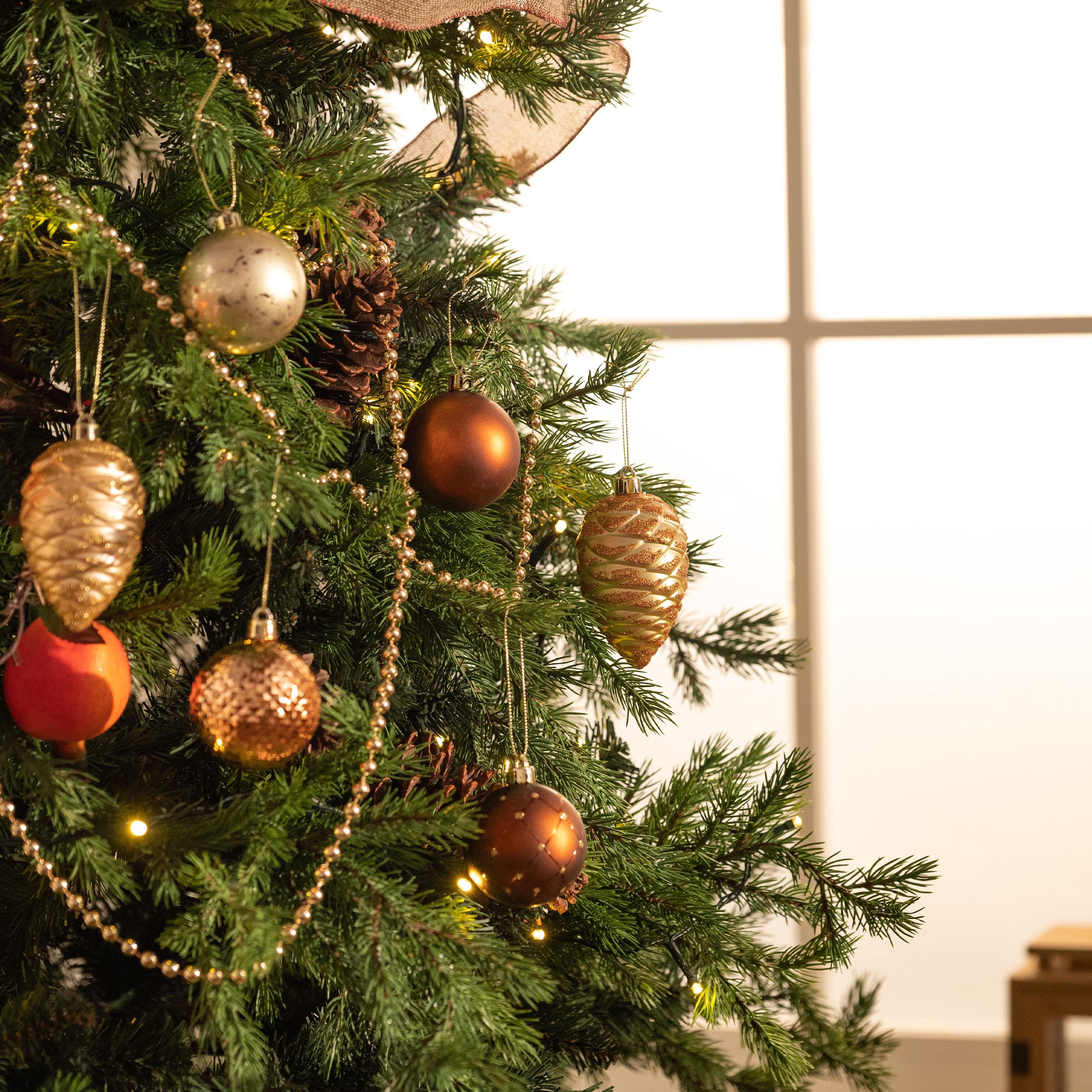 Valery Madelyn クリスマス オーナメント クリスマス ボール 100個入りセット クリスマス 飾り ユーロッパ風 北欧風 ゴールド・コッパー 森のコッパー おしゃれ クリスマス 雑貨 飾