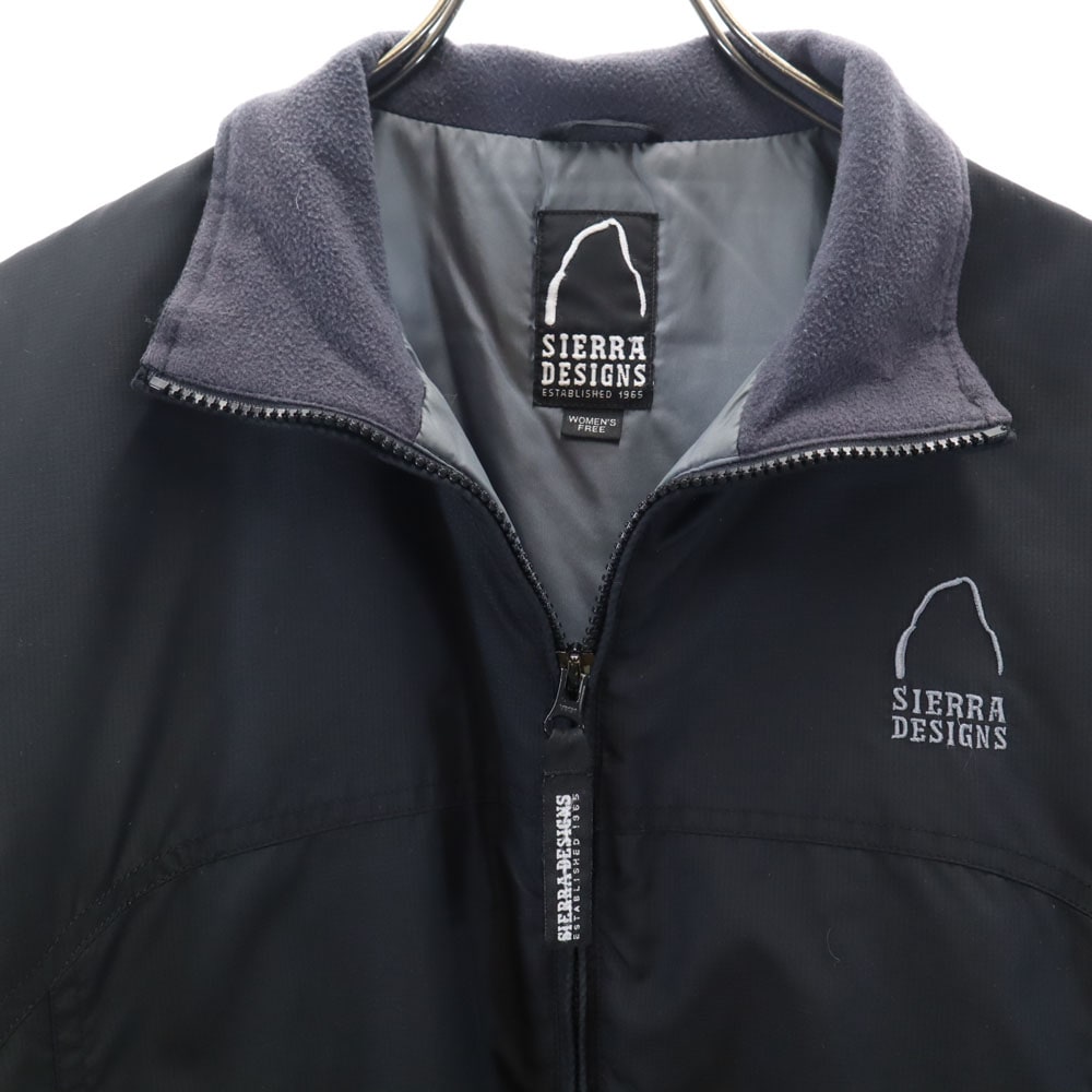 ジップジャケット F 黒 薄中綿入り アウトドア レディース 古着 ジップジャケット F 黒 薄中綿入り アウトドア レディース 古着