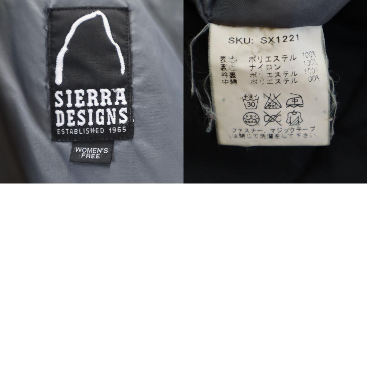 ジップジャケット F 黒 薄中綿入り アウトドア レディース 古着 ジップジャケット F 黒 薄中綿入り アウトドア レディース 古着