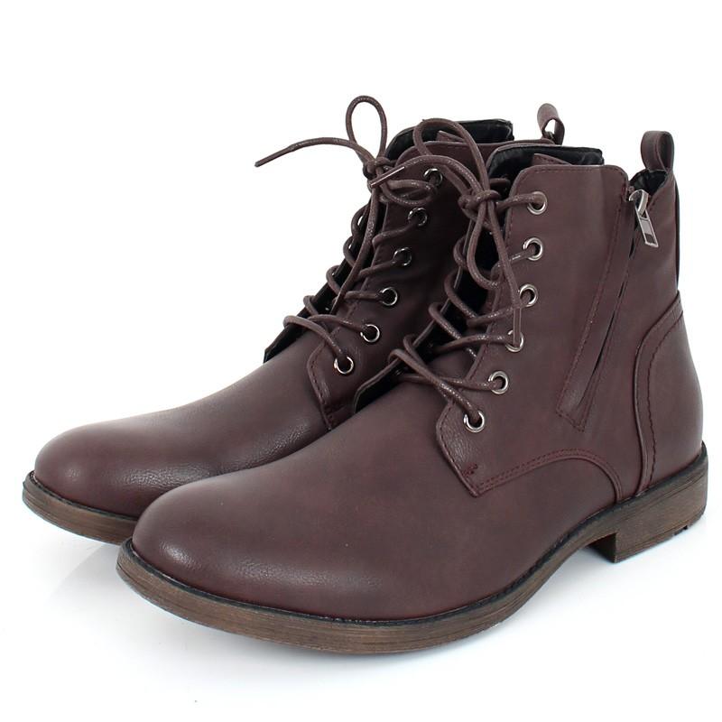 【即納】ブーツ メンズ ショートブーツ チャッカブーツ レースアップ ワークブーツ 靴 ミリタリー サイドジップ ファスナー フェイクレザー スウェード ヌバック 【即納】ブーツ メンズ ショートブーツ チャッカブーツ レースアップ ワークブーツ 靴 ミリタリー サイドジップ ファスナー フェイクレザー スウェード ヌバック