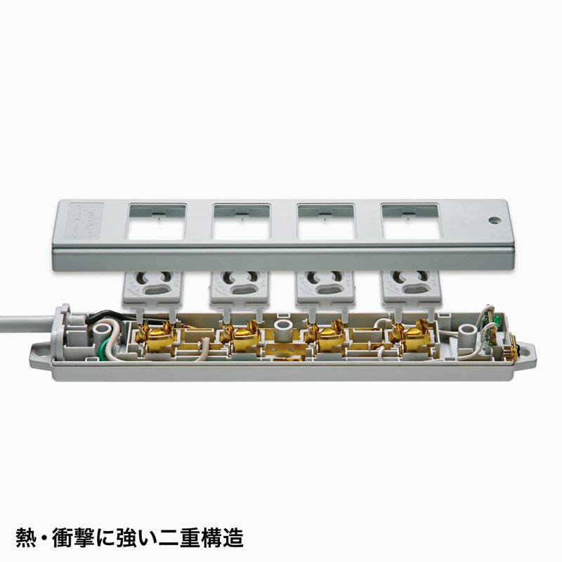 工事物件タップ 3P 4個口 10m TAP-K4-10
