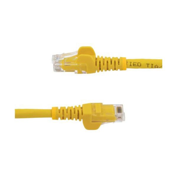 （まとめ） StarTech.com カテゴリ6 LANケーブル RJ45モールドコネクタ 3m イエロー N6PATC3MYL 1本 [x3セット]