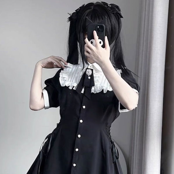 Qoo10] 地雷系 ワンピース レディース 上下セッ