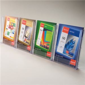 （まとめ） TANOSEE カタログケース 連結式 A4三つ折 1個 [x20セット]