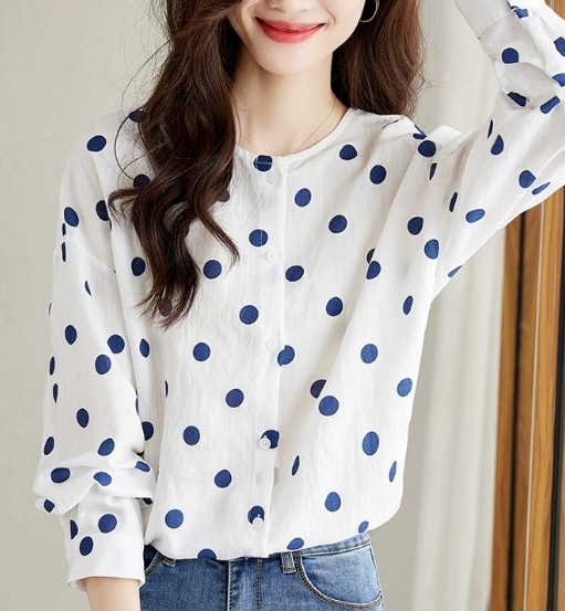 昭和レトロ トップス Tシャツ カットソー プルオーバー 袖あり 長袖 ラウンドネック サイドスリット 通気性 薄手 かわいい 大人可愛い カジュアル 上品 おしゃれ お洒落 レトロ ラフ ラブリー