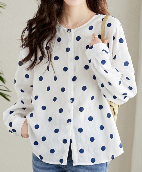 昭和レトロ トップス Tシャツ カットソー プルオーバー 袖あり 長袖 ラウンドネック サイドスリット 通気性 薄手 かわいい 大人可愛い カジュアル 上品 おしゃれ お洒落 レトロ ラフ ラブリー