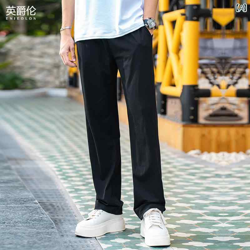 メンズ パンツ ボトムス ズボン ロング スウェット 薄手 スリム カジュアル 普段使い アウトドア スポーツ ワーク 外出 メンズ 夏