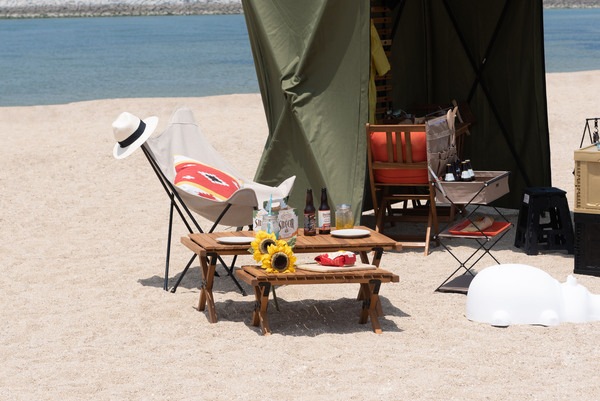 ロールトップテーブル RP-611 アウトドアテーブル 折りたたみ テーブル 机 木製 アウトドア 簡単設置 コンパクト 収納 収納袋付き リビングテーブル 持ち運び キャンプ ガーデン テラス 屋外