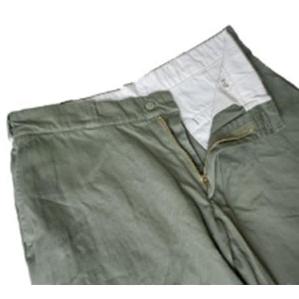 アメリカ軍 60 チノパンツ 30インチ／ウエスト76cm 七分丈 ワンウォッシュ オリーブ レプリカ