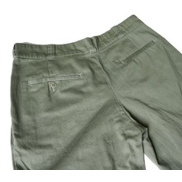 アメリカ軍 60 チノパンツ 30インチ／ウエスト76cm 七分丈 ワンウォッシュ オリーブ レプリカ