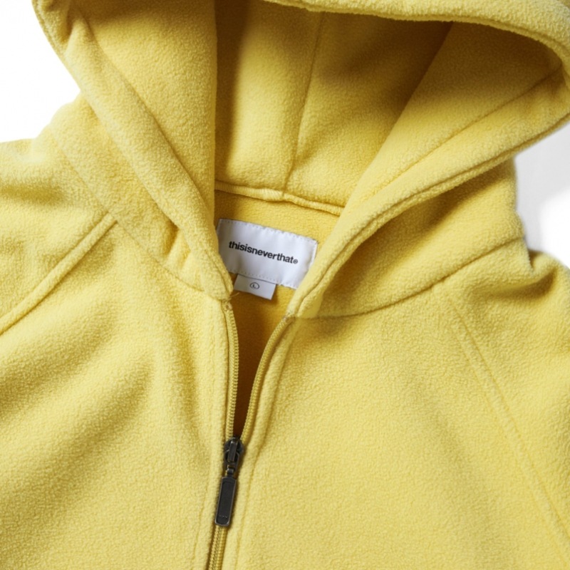 This Iz Never This フード付きフリースハーフジッププルオーバーイエロー This Iz Never This フード付きフリースハーフジッププルオーバーイエロー