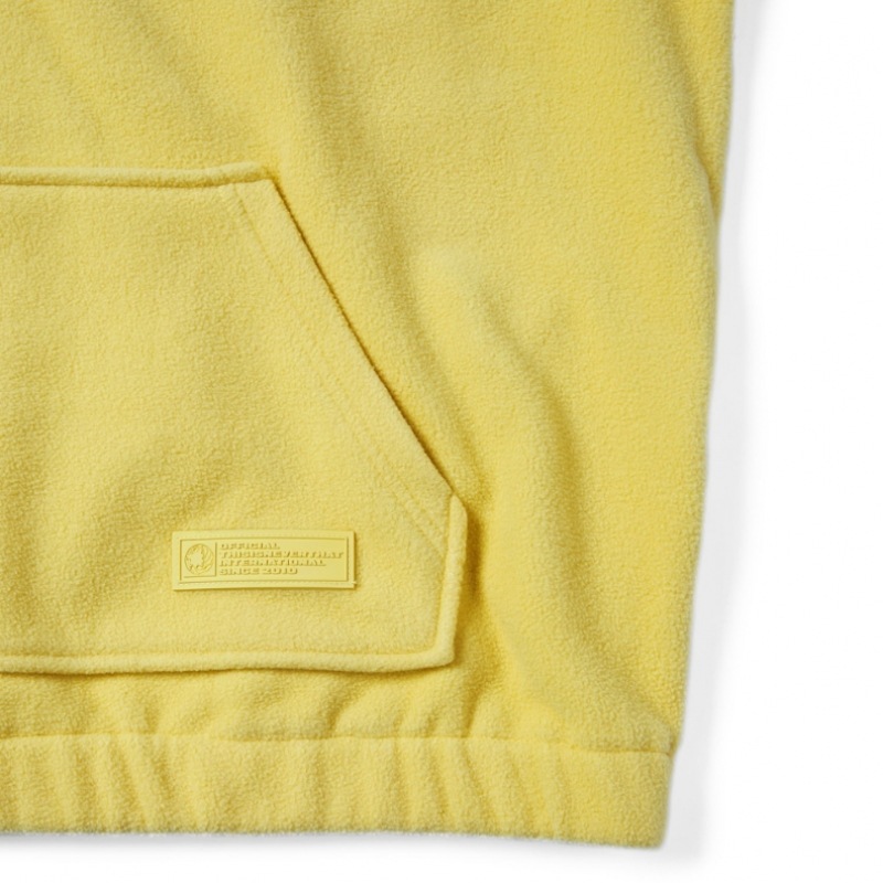 This Iz Never This フード付きフリースハーフジッププルオーバーイエロー This Iz Never This フード付きフリースハーフジッププルオーバーイエロー