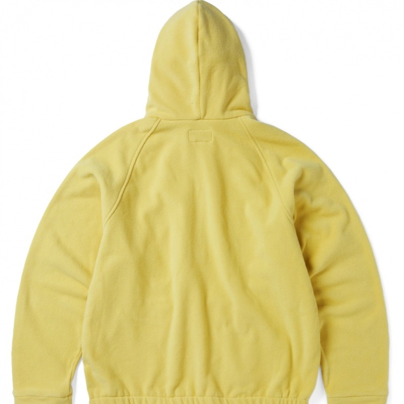 This Iz Never This フード付きフリースハーフジッププルオーバーイエロー This Iz Never This フード付きフリースハーフジッププルオーバーイエロー