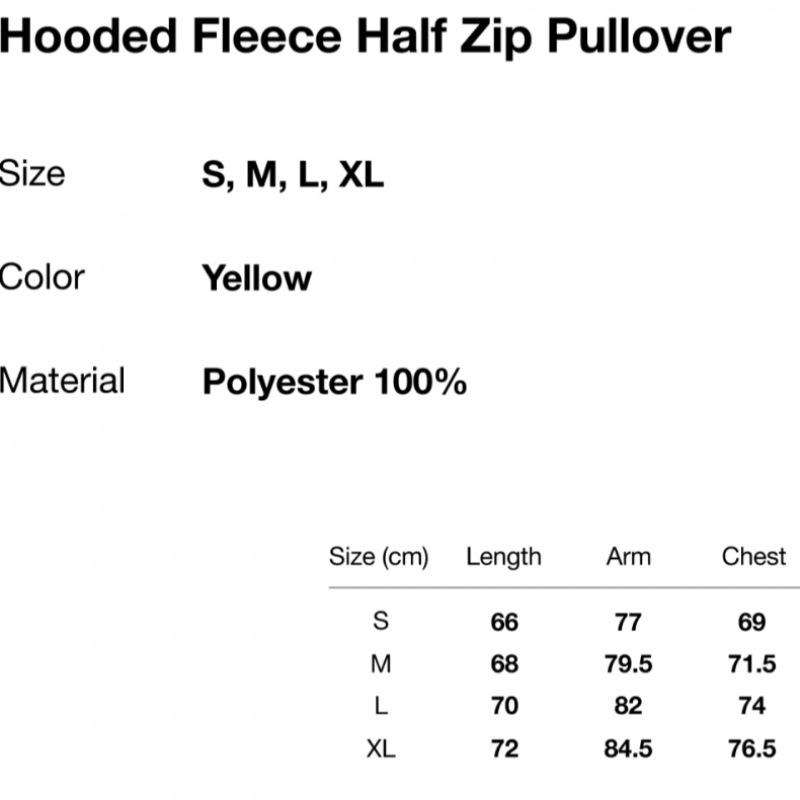 This Iz Never This フード付きフリースハーフジッププルオーバーイエロー This Iz Never This フード付きフリースハーフジッププルオーバーイエロー